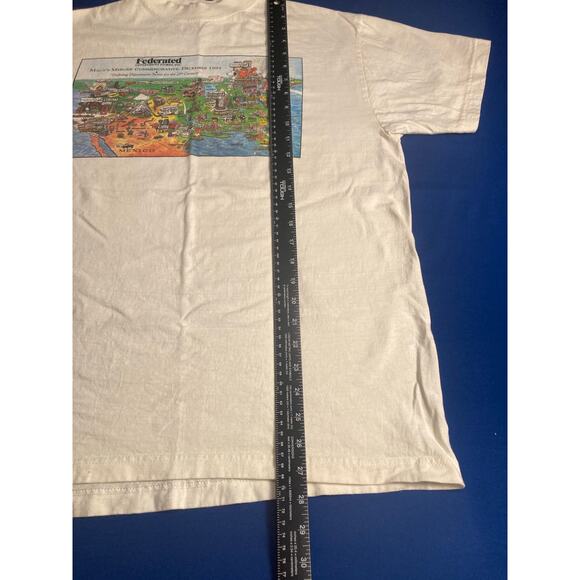 VTG Rare Macys Federated Department Store T-Shirt L  Map Of Stores *Small Rip* - Picture 5 of 14